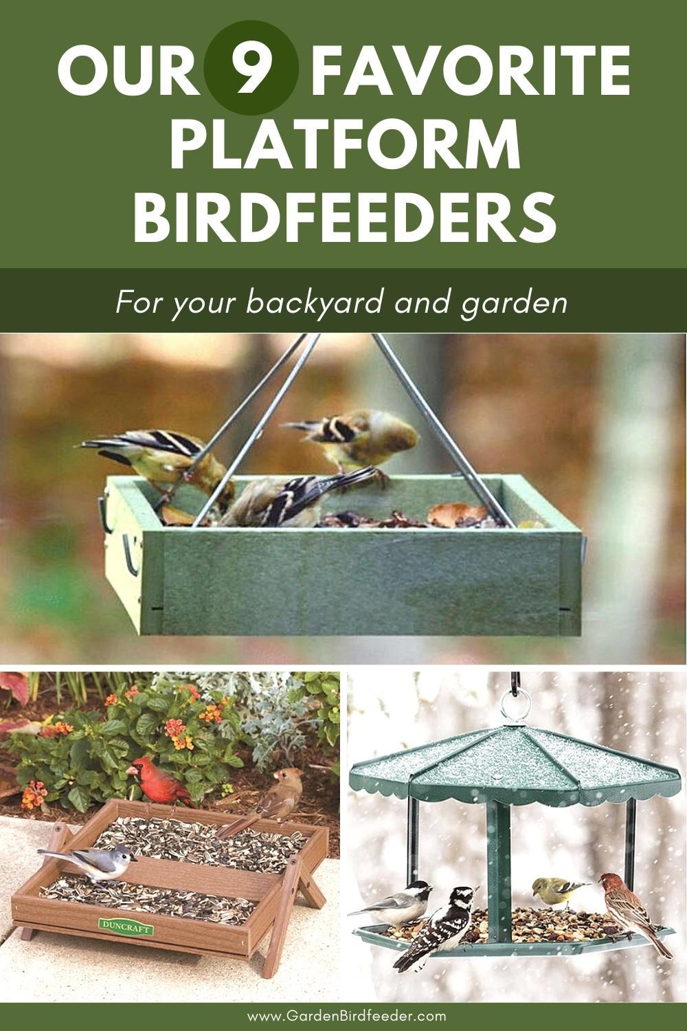 Favorite Platform Birdfeeders - Pinterest Pin collage