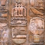 old egyptian hieroglyphs that include bird drawings