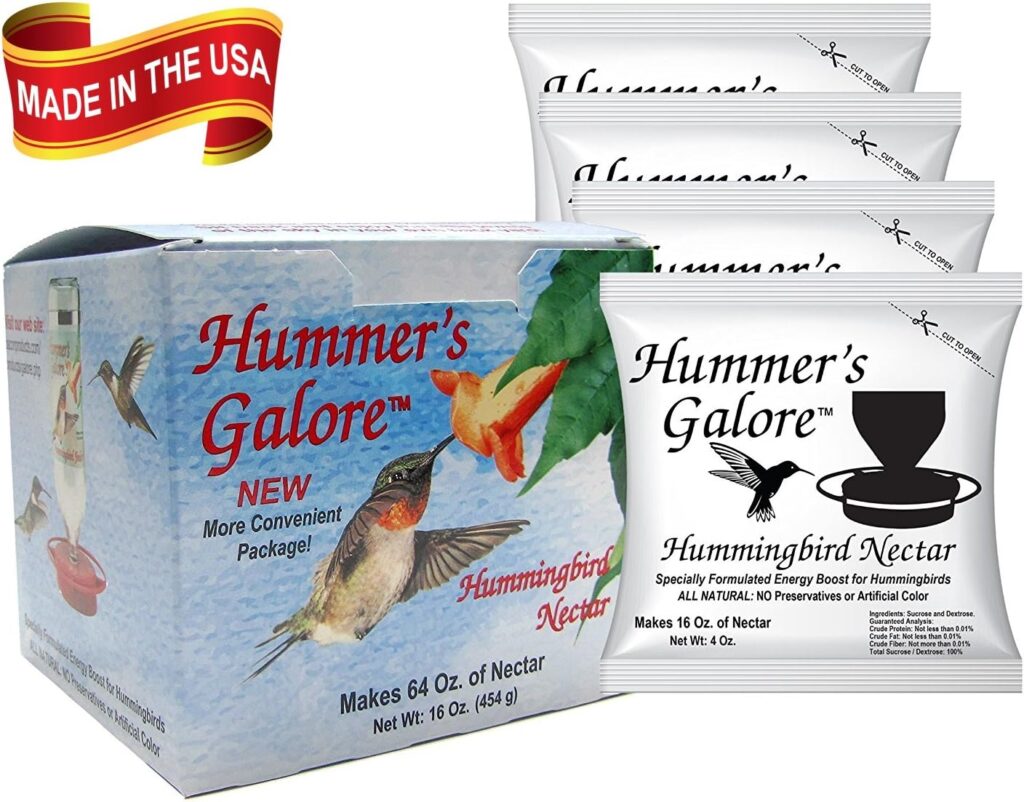 hummingbird nectar packs from Hummers Galore