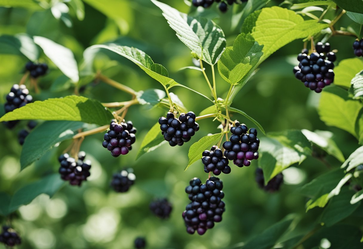 Fifteen elderberry bushes surrounded by birds
